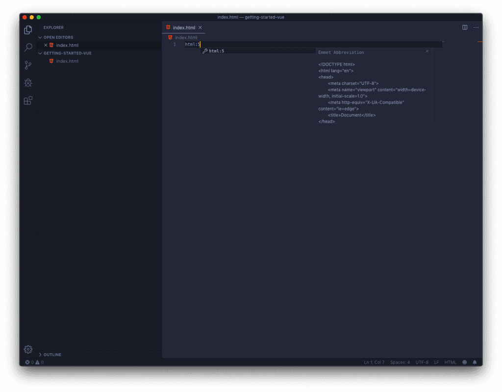 Vue.js in Visual Studio Code